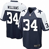 Nike Men & Women & Youth Cowboys #34 Williams Thanksgiving Navy Blue Team Color Game Jersey,baseball caps,new era cap wholesale,wholesale hats